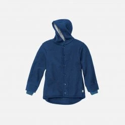 Disana Organic Boiled Merino Wool Jacket - Navy Baby Wool
