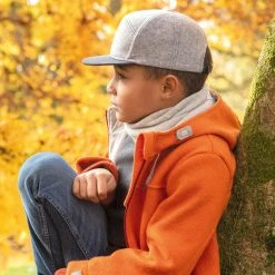 Disana Baby Wool Kids Organic Cotton/Wool Mark Baseball Cap - Grey