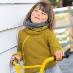 Disana Tops & Sweaters Organic Merino Wool Baby Cardigan - Curry/Gold 8 Disana Tops & Sweaters Organic Merino Wool Baby Cardigan - Curry/Gold