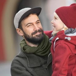 Disana Adults Adult's Organic Cotton/Wool Mark Baseball Cap - Grey