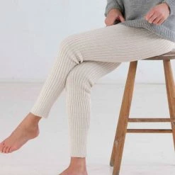 Esencia Outlet Women's Alpaca Leggings - Ivory