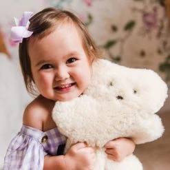 FLATOUTbear Baby Gifts Sheepskin Bear - Milk