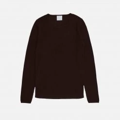 FUB Women’s Merino Wool Rib Lightweight Sweater - Walnut