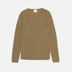 FUB Women’s Merino Wool Rib Lightweight Sweater - Honey