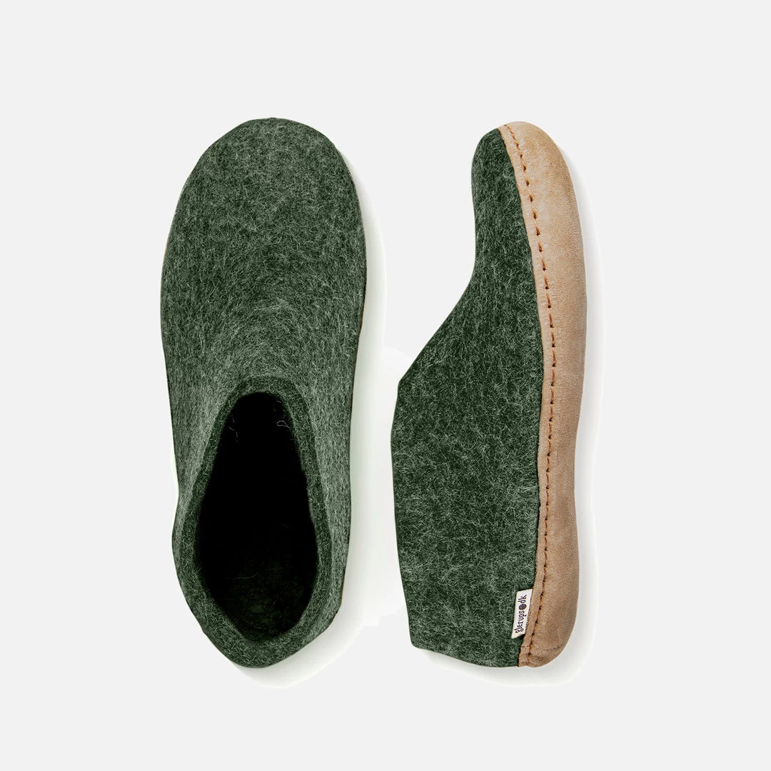 Glerups Adults Adult's Felted Wool Slipper Shoe - Forest 4 Glerups Adults Adult's Felted Wool Slipper Shoe - Forest
