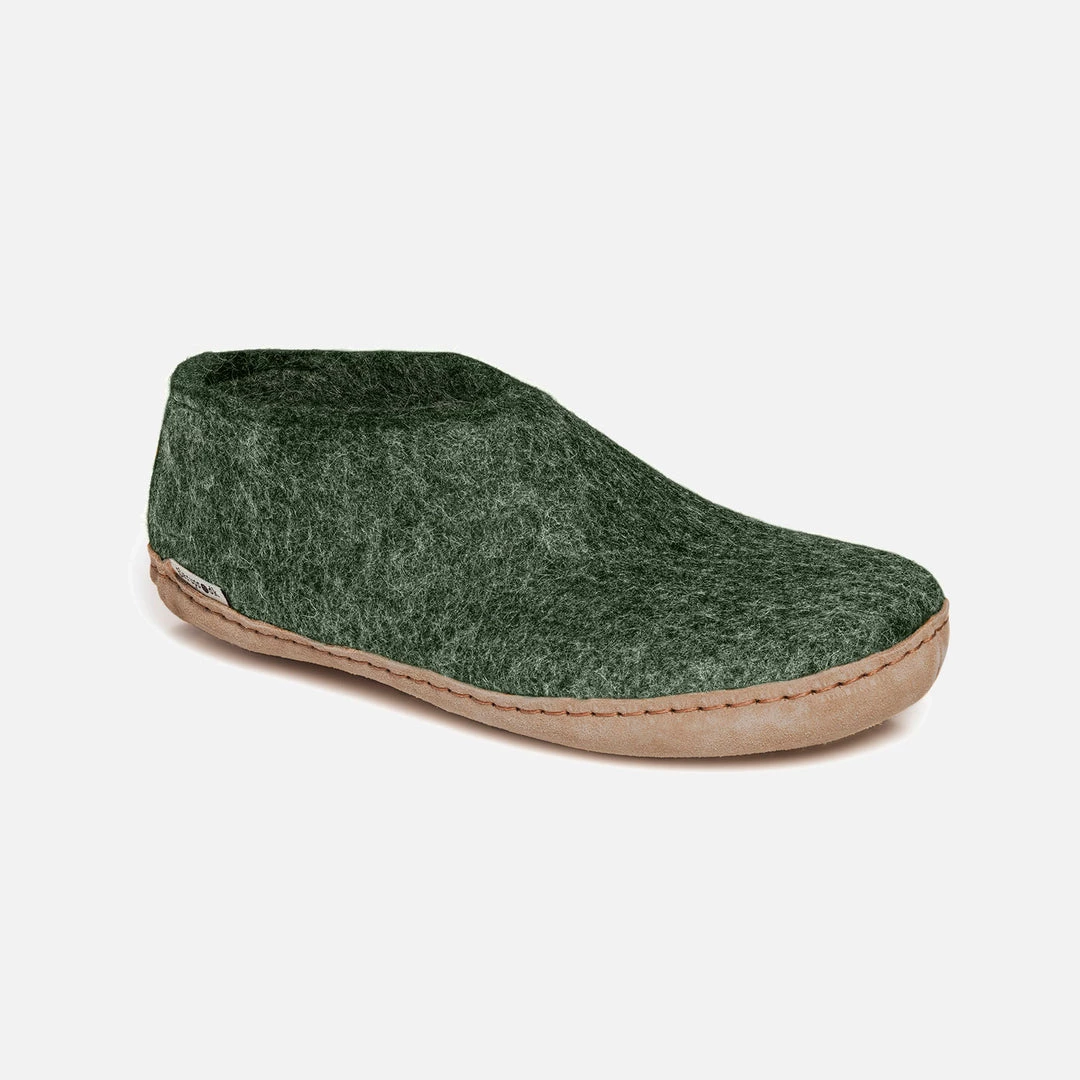 Glerups Adults Adult's Felted Wool Slipper Shoe - Forest 5 Glerups Adults Adult's Felted Wool Slipper Shoe - Forest