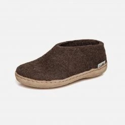 Glerups Felted Wool Slipper Shoe - Brown