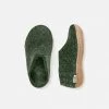 Glerups Felted Wool Slipper Shoe - Forest