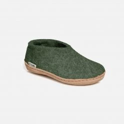 Glerups Felted Wool Slipper Shoe - Forest