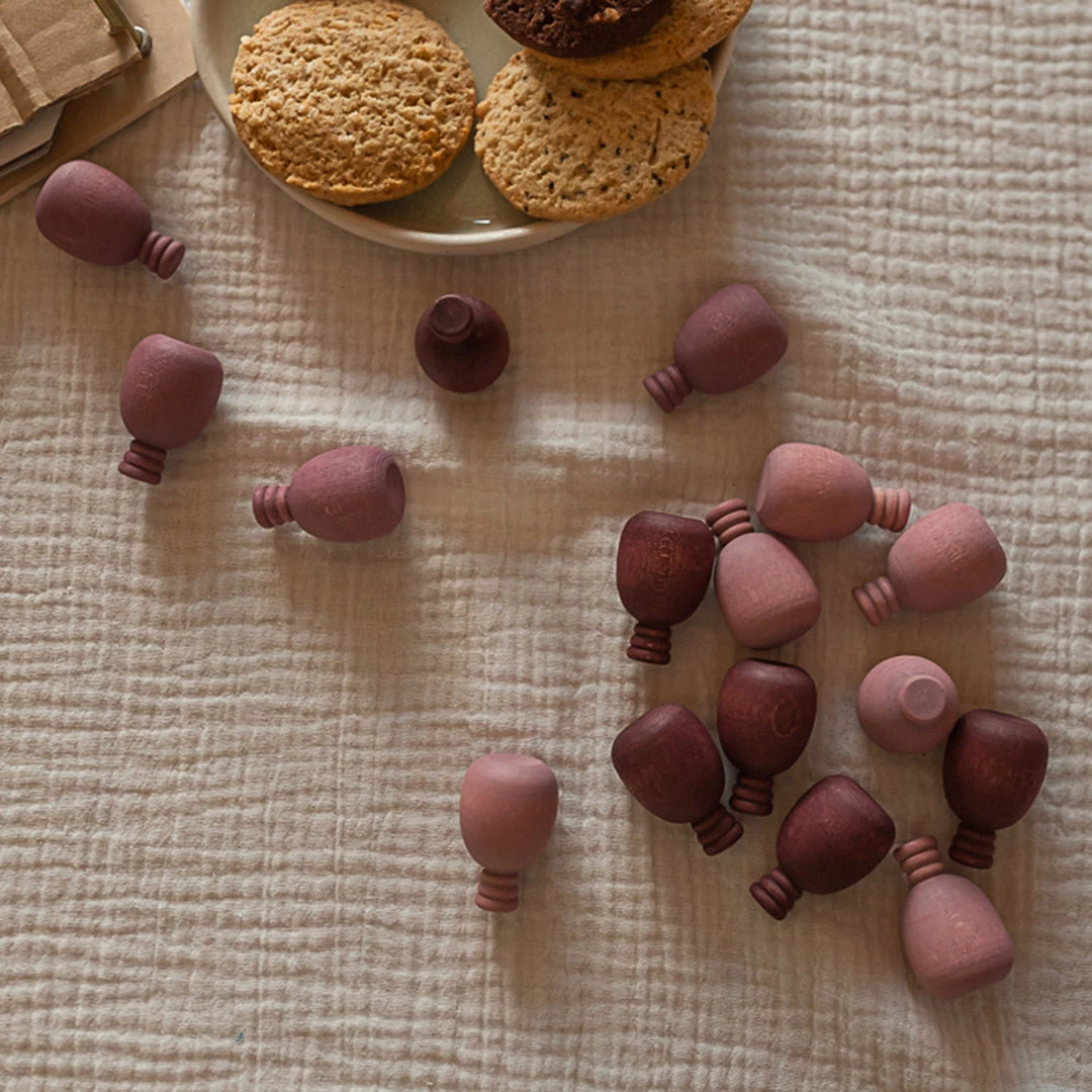 Grapat Wooden Pineapples Mandala - 36 Pieces 5 Grapat Wooden Pineapples Mandala - 36 Pieces