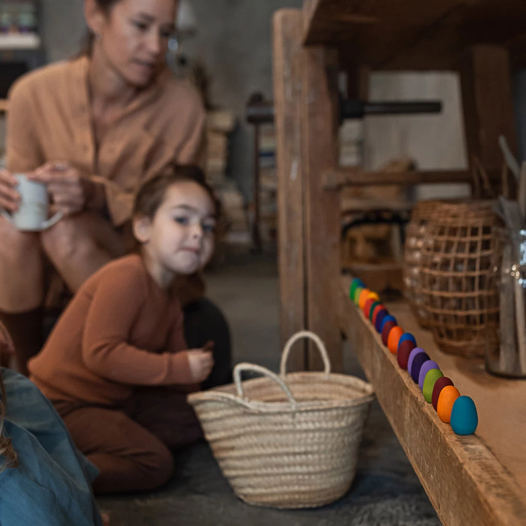 Grapat Wooden Rainbow Eggs Mandala - 36 Pieces SALE 7 Grapat Wooden Rainbow Eggs Mandala - 36 Pieces SALE