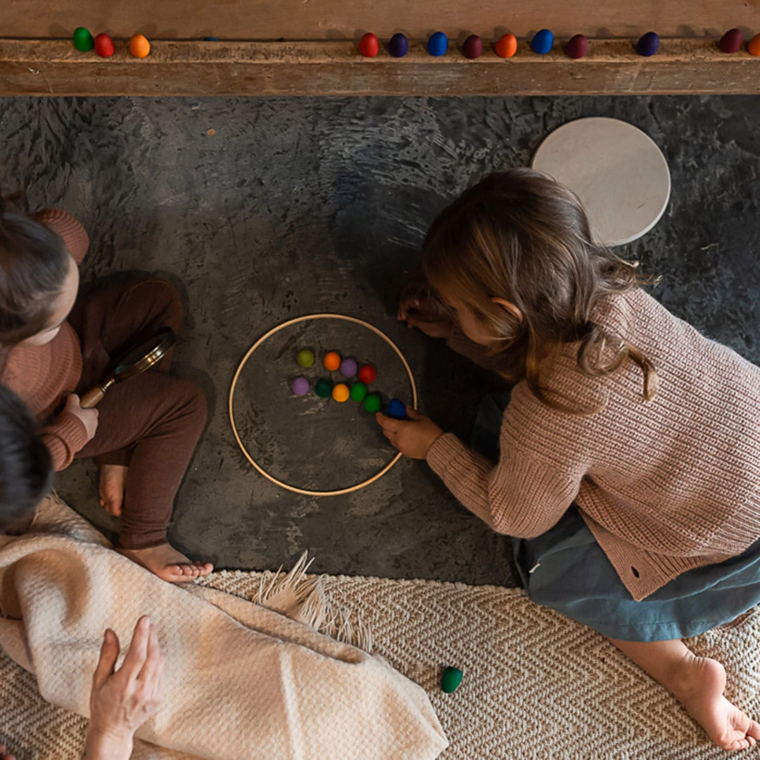 Grapat Wooden Rainbow Eggs Mandala - 36 Pieces SALE 11 Grapat Wooden Rainbow Eggs Mandala - 36 Pieces SALE