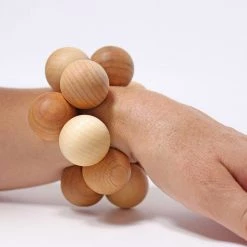 Grimms Wooden Baby Beads Grasper - Natural
