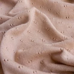Hvid Baby Sleep & Blankets Merino Wool Bibi Pointelle Blanket/Swaddle - Apricot
