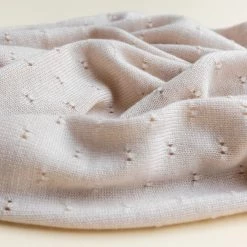 Hvid Merino Wool Bibi Pointelle Blanket/Swaddle - Off White Baby Sleep & Blankets