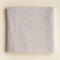 Hvid Merino Wool Bibi Pointelle Blanket/Swaddle - Off White Baby Sleep & Blankets