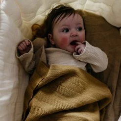 Hvid Merino Wool Freddie Blanket/Swaddle - Ochre Baby Sleep & Blankets