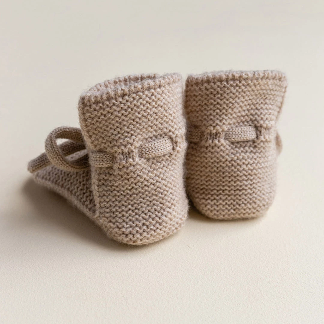 Hvid Merino Wool Booties - Sand 8 Hvid Merino Wool Booties - Sand