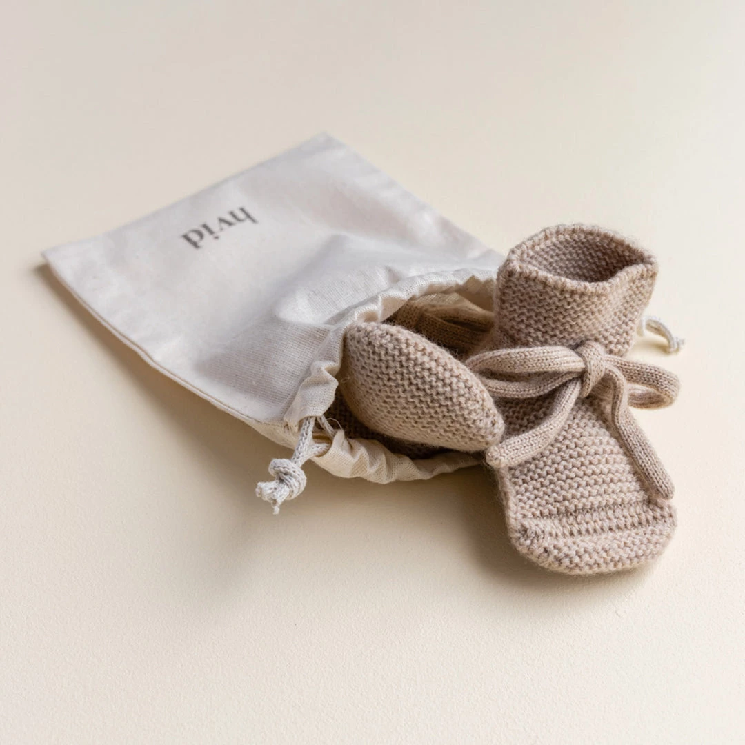 Hvid Merino Wool Booties - Sand 10 Hvid Merino Wool Booties - Sand