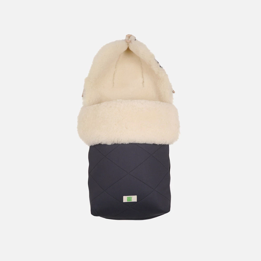 Kaiser Organic Cotton Vegetable/Mimosa Tanned Sheepskin Universal Pushchair Footmuff - Dark Anthracite 6 Kaiser Organic Cotton Vegetable/Mimosa Tanned Sheepskin Universal Pushchair Footmuff - Dark Anthracite