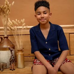 Kamso Cotton Temi Shirt - Deep Dark Indigo