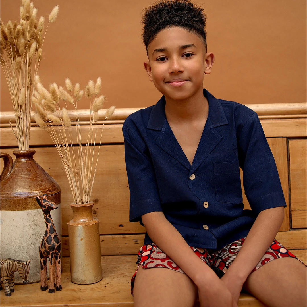 Kamso Cotton Temi Shirt - Deep Dark Indigo 4 Kamso Cotton Temi Shirt - Deep Dark Indigo