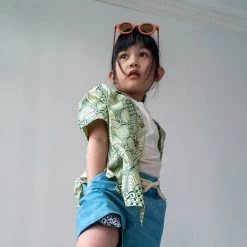 Kamso Cotton Shorts - Ocean Cotton & Linen