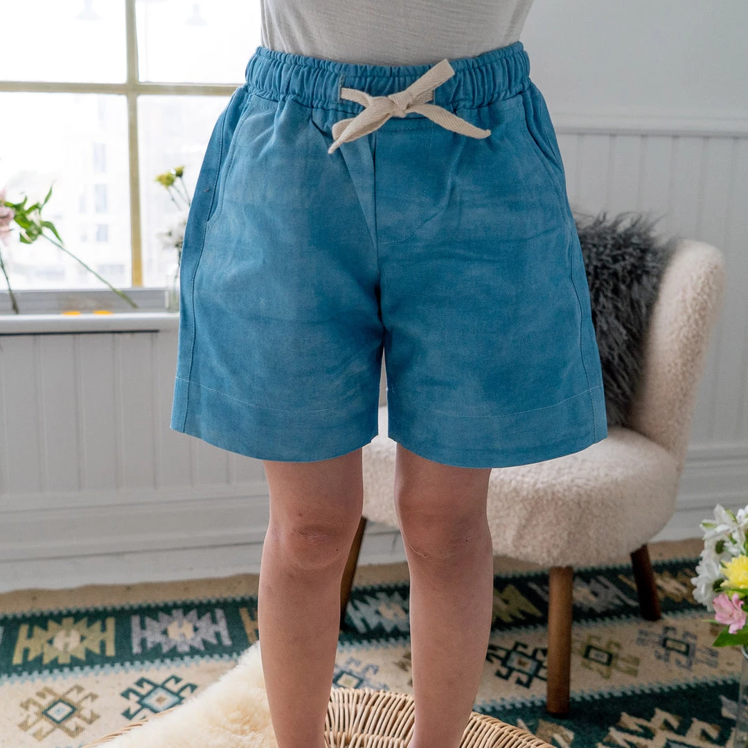 Kamso Cotton Shorts - Ocean Cotton & Linen 3 Kamso Cotton Shorts - Ocean Cotton & Linen