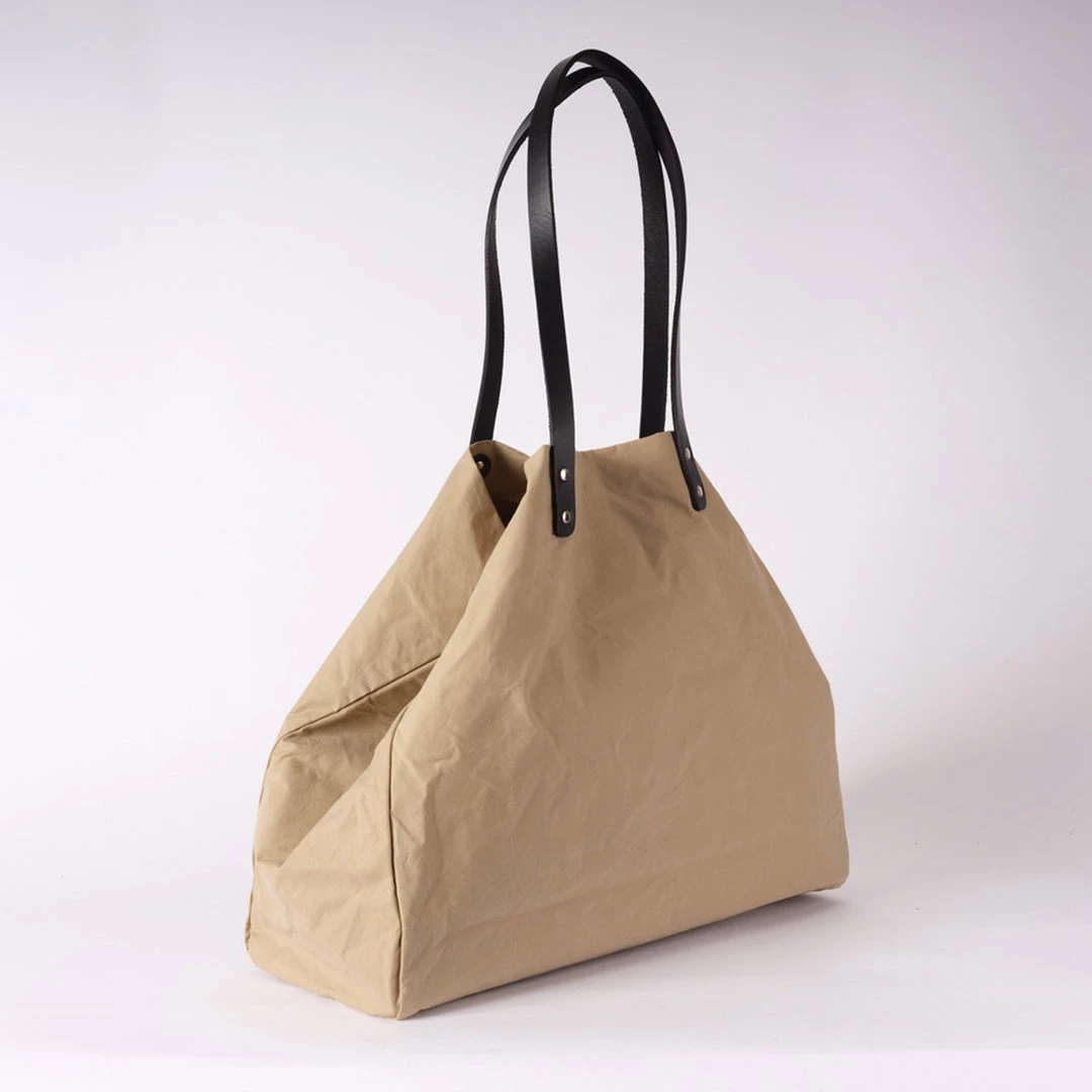Kate Sheridan Waxed Cotton Giga Tote - Beige SALE 6 Kate Sheridan Waxed Cotton Giga Tote - Beige SALE