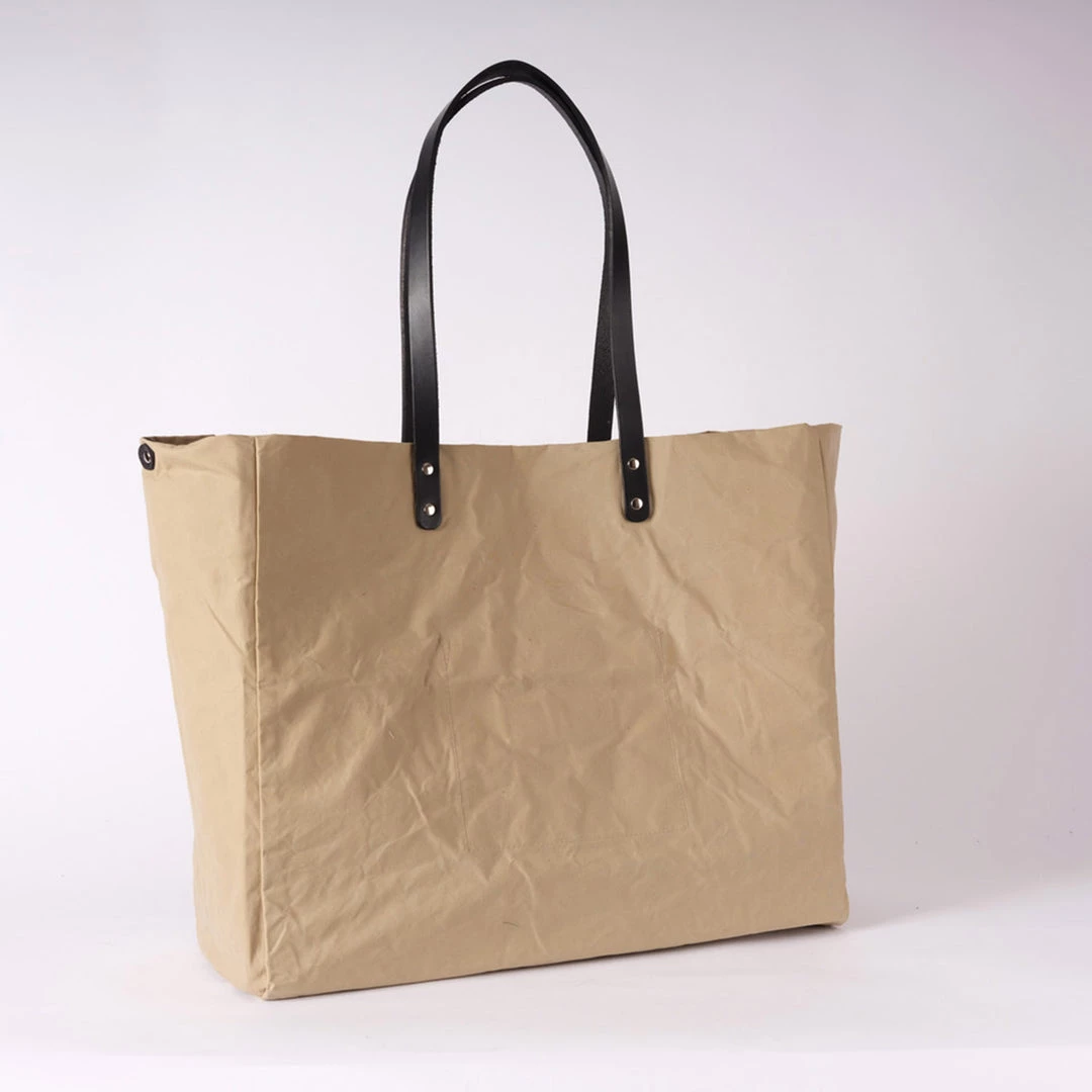 Kate Sheridan Waxed Cotton Giga Tote - Beige SALE 5 Kate Sheridan Waxed Cotton Giga Tote - Beige SALE