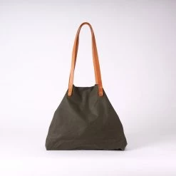 Kate Sheridan SALE Waxed Cotton Midi Tote - Olive