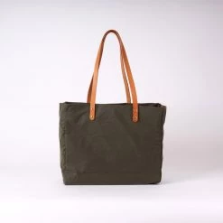 Kate Sheridan SALE Waxed Cotton Midi Tote - Olive