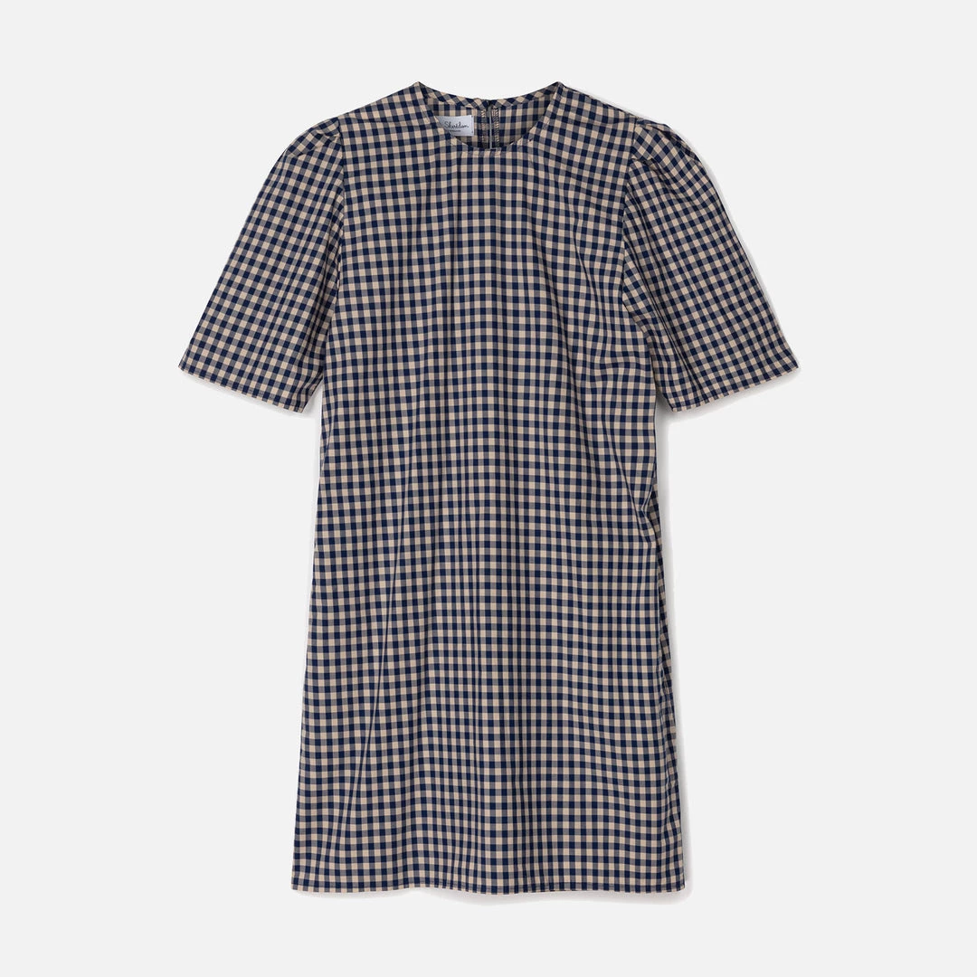Kate Sheridan SALE Women's Cotton Gunnera Dress - Blue Gingham 4 Kate Sheridan SALE Women's Cotton Gunnera Dress - Blue Gingham