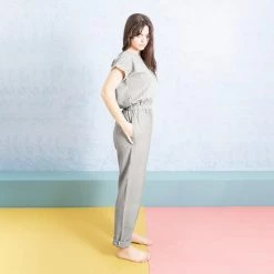 Ketiketa Women's Hand Woven Cotton Adéle Jumpsuit - Teal SALE