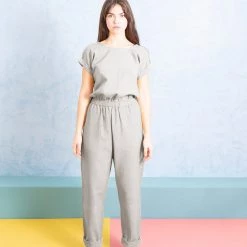 Ketiketa Women's Hand Woven Cotton Adéle Jumpsuit - Teal SALE 8 Ketiketa Women's Hand Woven Cotton Adéle Jumpsuit - Teal SALE