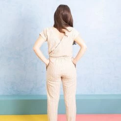 Ketiketa Women's Hand Woven Cotton Adéle Jumpsuit - Rainbow Stripe