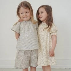 Konges Sløjd Cotton Muslin Bitsy Blouse - Three Leaf Check