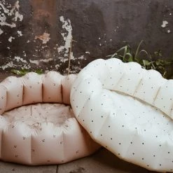 Konges Sløjd Cotton & Linen Large Shell Paddling Pool - Dot Bronze Brown