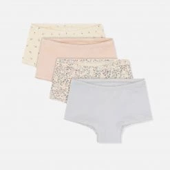 Konges Sløjd Organic Cotton Underwear Pants - Rose Hip Blue - Set Of 4 SALE
