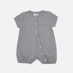 Konges Sløjd SALE Cotton Seersucker Ace Romper - Sleet