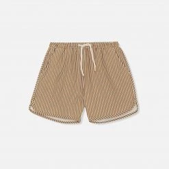 Konges Sløjd Cotton & Linen Asnou Swimshorts - Bronze Brown