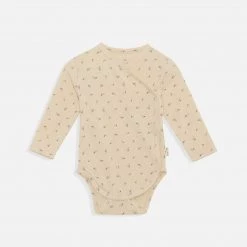 Konges Sløjd Organic Cotton Newborn LS Wrap Body - Petales