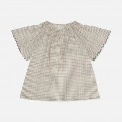 Konges Sløjd Cotton Muslin Bitsy Blouse - Three Leaf Check