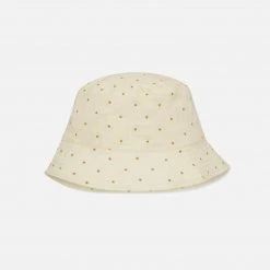 Konges Sløjd Cotton & Linen Organic Cotton Muslin Kiki Bucket Hat - Dotties Bronze