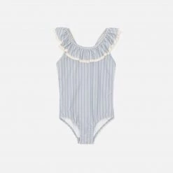 Konges Sløjd Moule Frill Swimsuit - Sailor Stripe