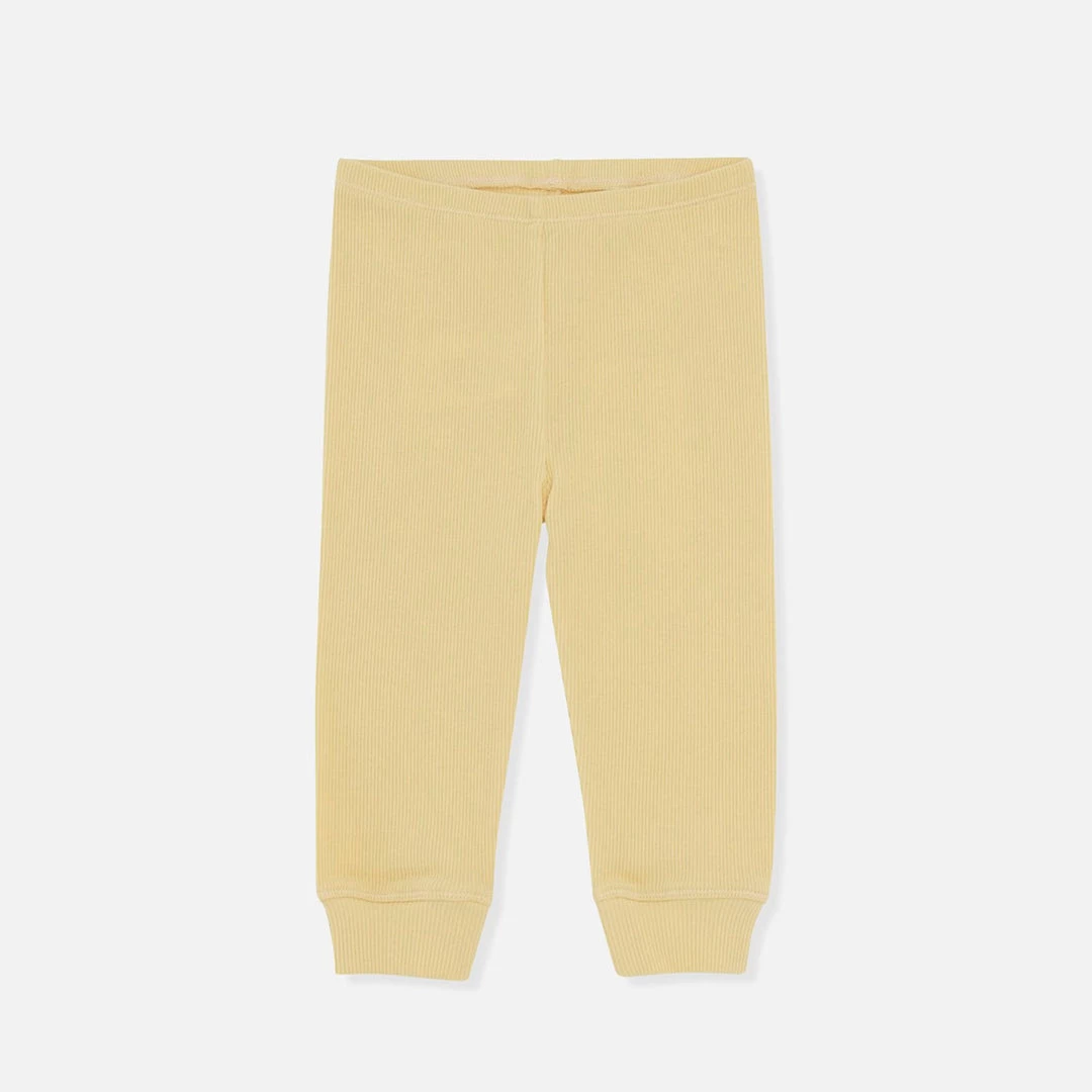 Konges Sløjd Organic Cotton Siff Leggings - Reed Yellow 3 Konges Sløjd Organic Cotton Siff Leggings - Reed Yellow
