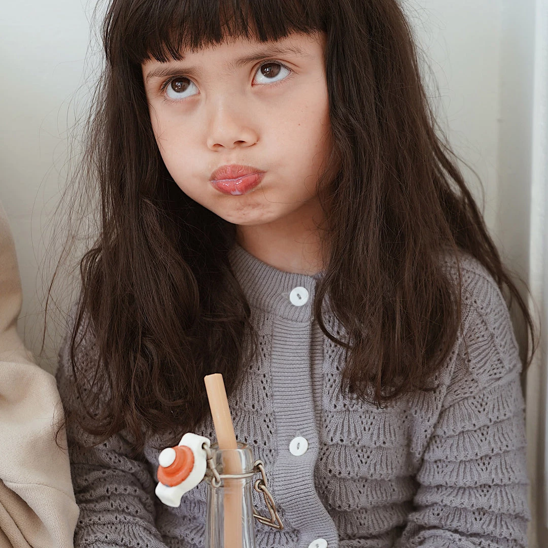 Konges Sløjd Organic Cotton Knit Iris Cardigan - Sleet SALE 3 Konges Sløjd Organic Cotton Knit Iris Cardigan - Sleet SALE