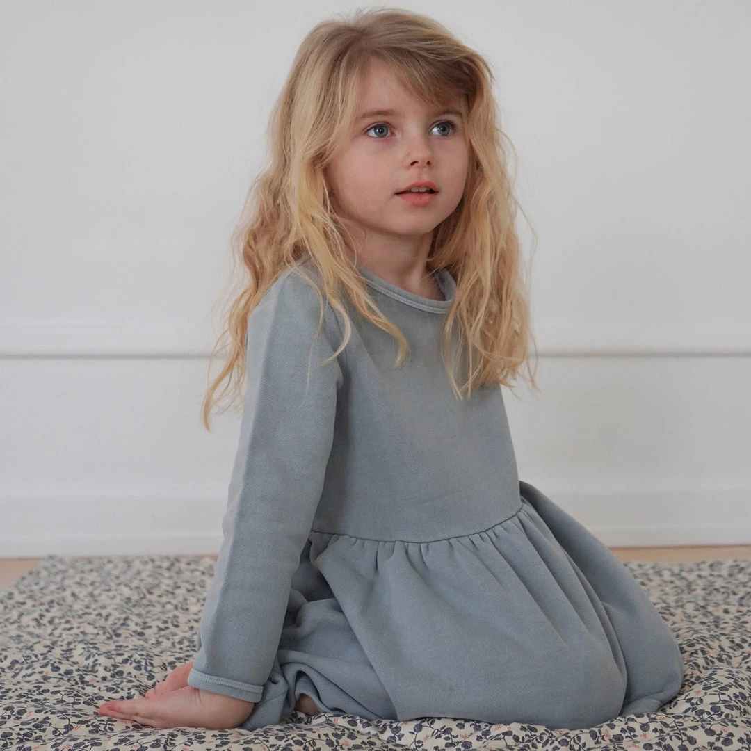 Konges Sløjd SALE Organic Cotton Lou Dress - Sleet 3 Konges Sløjd SALE Organic Cotton Lou Dress - Sleet