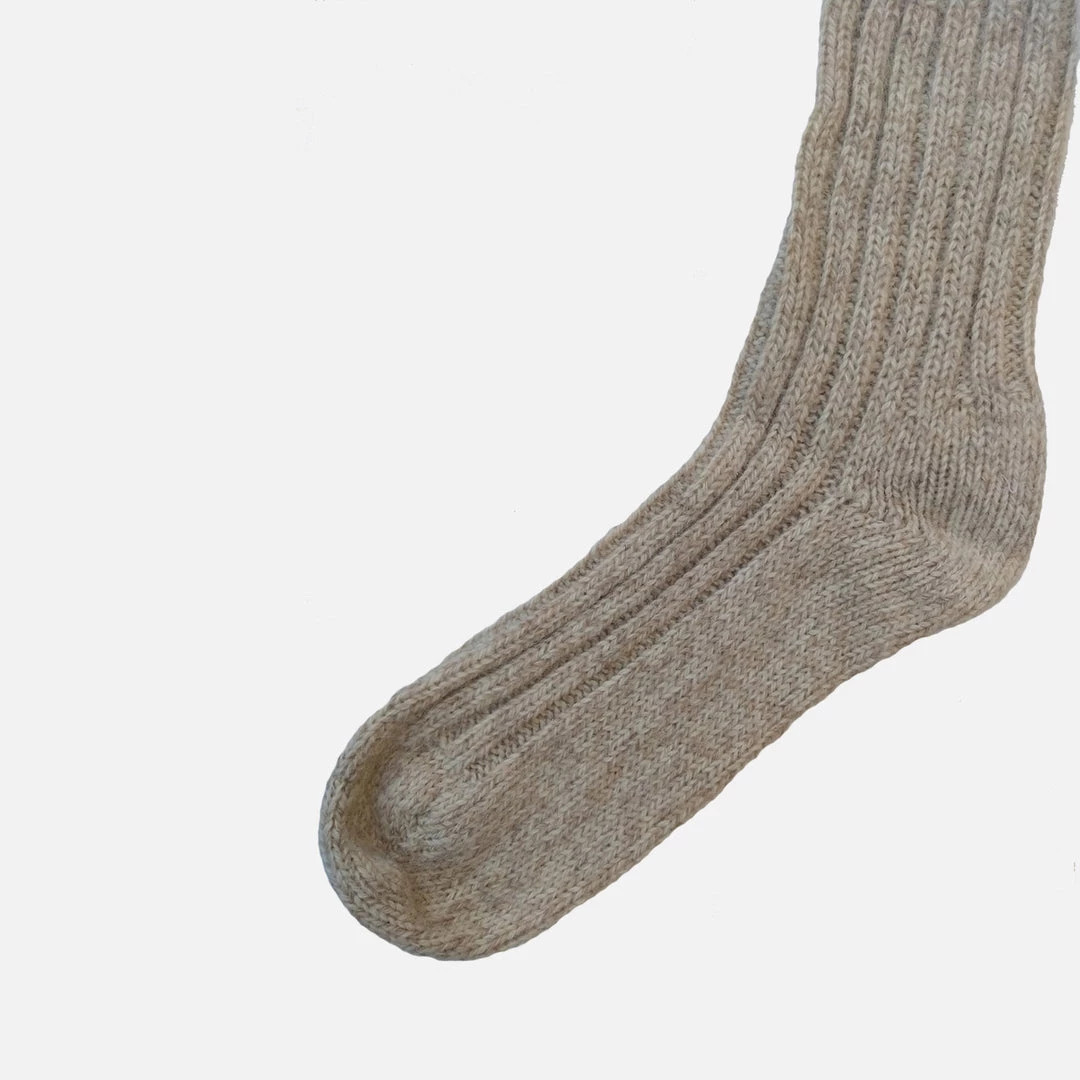 Lana Bambini Adult’s Wool/Alpaca Chunky Long Socks - Wheat Outlet 4 Lana Bambini Adult’s Wool/Alpaca Chunky Long Socks - Wheat Outlet