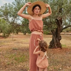 Liilu Women's Organic Cotton Paloma Top - Check